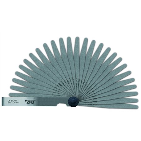 Vogel Germany 411009 Lot de 21 jauges d'épaisseur en acier à ressort trempé de 0