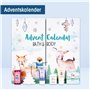 accentra Calendrier de l'Avent Joyeuses Fêtes 2021 pour les filles avec 24 produits de bain, soins du corps et accessoires pour 