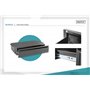 DIGITUS Tiroir sous Plan - Extensible - Léger - 48 cm de Profondeur - Charge admissible 5 kg - A Monter sous Un Bureau, Un établ