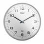 Mebus 13081 Horloge Murale Radio-pilotée silencieuse avec Cadre Gris et Cadran Blanc 30 cm