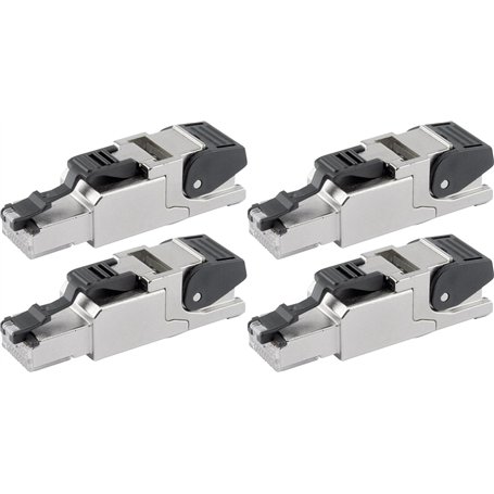 Telegärtner J00026A2000 Lot de 4 connecteurs RJ45 pour AWG24/1-AWG22/1