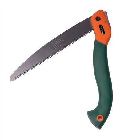 TerCasa Scie à main pliante avec fermeture de sécurité - Longueur de la lame : 23 cm - Lame en acier inoxydable - Pour travaux d