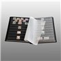 Prophila édition métallique Album pour Timbres, 60 Pages, intérieur Noir (couv. Dorée)