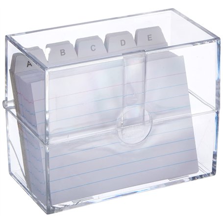 TSI Boîte à fiches DIN A7 remplie de 100 fiches lignées