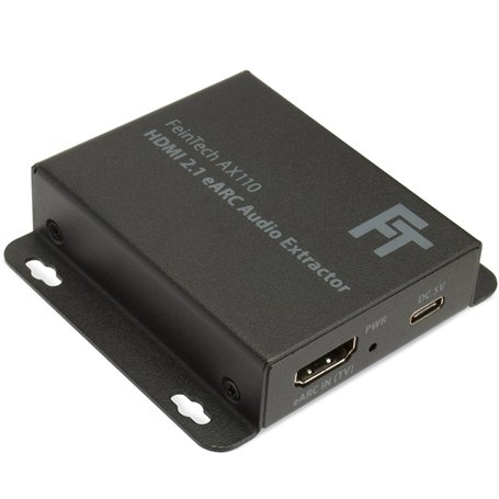 FeinTech AX110 HDMI 2.1 eARC Audio Extractor Convertisseur pour Téléviseur avec HDMI-eARC