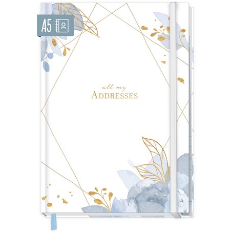 paper&you® Carnet d'adresses A5 avec onglet A-Z [Time to Grow] Livre pour contacts
