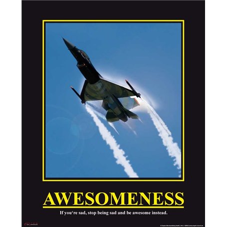 Empire 420602 Motivation Awesomeness Jet Mini poster 40 x 50 cm
