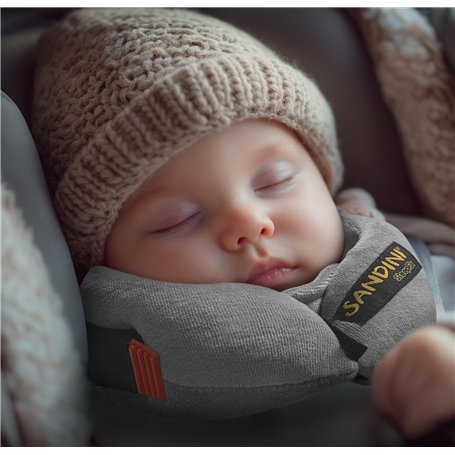 SANDINI SleepFix® Baby – Oreiller/Coussin de Nuque pour Enfant avec Fonction Soutien – Accessoire de siège Enfant – Appuie-tête/