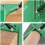 ENT 99003 - Gabarit à onglet - Multitool - Gabarit de perçage 3D - Gabarit de marquage - avec angle de 45°/90° Aluminium vert an