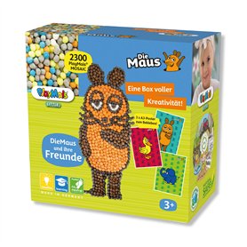 Playmaïs - Mosaic Little DieMaus - Kit créatif pour enfants à partir de 3 ans - Plus de 2 300 pièces et 6 images adhésives avec  Playmaïs - Mosaic Little DieMaus - Kit créatif pour enfants à partir de 3 ans - Plus de 2 300 pièces et 6 images adhésives avec
