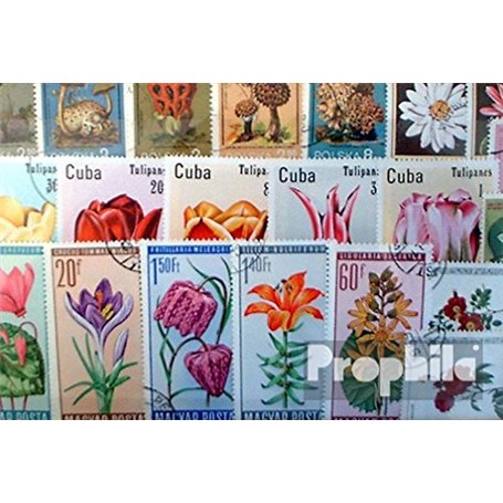 Motives 100 Divers Fleurs et Plantes Timbres (Timbres pour Les collectionneurs) Plantes/Champignons