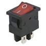 Mini-interrupteur à bascule - 4 pôles avec témoin lumineux rouge - Environ 250 V - 6