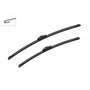 Bosch Balais d'Essuie–Glace Plats Aerotwin Retrofit AR655S, Longueur: 650mm/550mm – 1 Paire de Balais avant