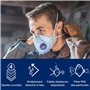 Dräger X-plore 1720 C V Masque FFP2 avec valve expiratoire fabriqué en France | Lot de 10 masques de protection respiratoires an