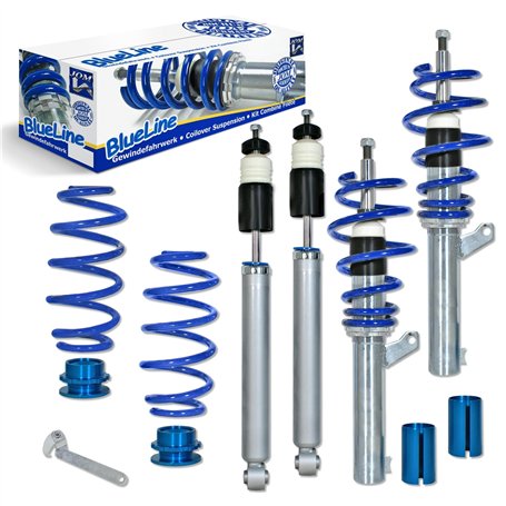 JOM 741037 Suspension combiné fileté BlueLine Réglables - Amortisseurs filetés - Tuning Kit Complet - Qualité Allemande