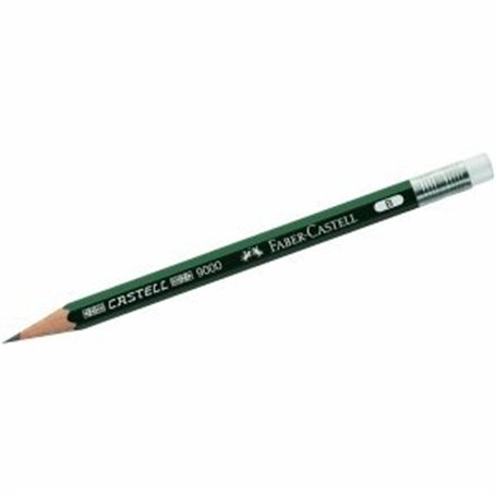 Faber-Castell Lot de 3 crayons de rechange pour Perfect Pencil Castell 9000 B avec gomme