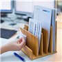 Relaxdays 10019131 Porte-lettres porte-courriers en bambou Casier porte-documents/organiseur de bureau en bois range-documents t