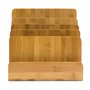 Relaxdays 10019131 Porte-lettres porte-courriers en bambou Casier porte-documents/organiseur de bureau en bois range-documents t
