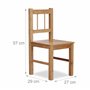 Relaxdays Petite chaise enfant en bambou chaise déco pour plantes ou fleurs HxlxP: 57 x 27 x 29 cm, nature