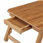 Relaxdays 10022218 Table d’Ordinateur Portable XL Bambou Aération Idéale Régler Hauteur 5 Inclinaisons Tablette Tiroir Nature, H