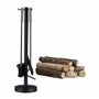 Relaxdays Ensemble serviteur de cheminée 5 pièces accessoire acier balai tisonnier pelle