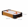 Relaxdays Hockey de table Air Hockey de table Mini Hockey emporter accessoires lxP: 56 x 31 cm, brun
