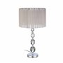Relaxdays 10022849 Lampe de Chevet Abat-Jour Tissu Voile Boules Verre Cristal HxlxP: 53x29