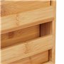 Relaxdays Organiseur de Table de Bureau, Rangement, 3 tiroirs, pour Les ustensiles Bureau, Bambou, 21x20x13 cm Naturel