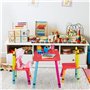 Relaxdays Ensemble de Table et de chaises pour Vos Enfants, en Bois MDF, Bambin, Unisexe, Multicolores
