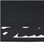 Relaxdays Paillasson Motif Feuilles, LxP : 75 x 45 cm, antidérapant, résistant, Tapis extérieur intérieur, Noir