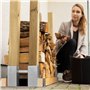 Relaxdays 2 Aides à l’empilage du Bois de Chauffage, construisez Vous-même Votre Range-bûches, en métal, argentés