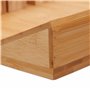 Relaxdays Range-ustensiles pour tiroir, 12 Couteaux & aiguisoir, Rangement en Bambou, HxLxP: env. 5 x 43 x 23 cm, Nature