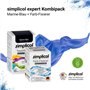 simplicol : Kit Complet Teinture Expert + fixateur : Votre Teinture Express (Paquet 300g + Flacon 90ml) - Bleu Marine