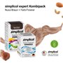 simplicol : Kit Complet Teinture Expert + fixateur : Votre Teinture Express (Paquet 300g + Flacon 90ml) - Marron