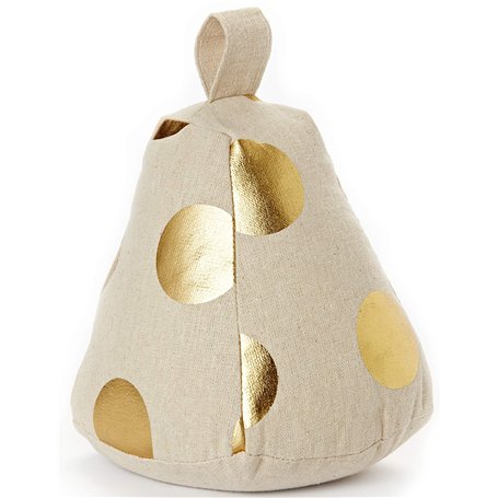 HEITMANN DECO Butoir de Porte en Tissu Naturel Doré Normal