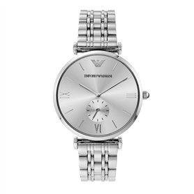 Emporio Armani Montre pour homme, mouvement à quartz, boîtier en acier inoxydable de 40 mm avec bracelet en acier inoxydable, AR Emporio Armani Montre pour homme