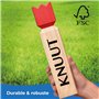 Toyfel Kubb Jeu de Quilles Finlandaises en Bois FSC ® XL et Sac en Tissu Knuut – Robuste Jeu Viking en Bois de Pin Jeu à Lancer