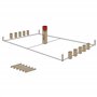 Toyfel Kubb Jeu de Quilles Finlandaises en Bois FSC ® XL et Sac en Tissu Knuut – Robuste Jeu Viking en Bois de Pin Jeu à Lancer