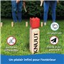 Toyfel Kubb Jeu de Quilles Finlandaises en Bois FSC ® XL et Sac en Tissu Knuut – Robuste Jeu Viking en Bois de Pin Jeu à Lancer