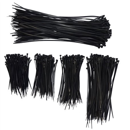 eyepower 500 Serre-Câbles | en 5 longueurs différentes 100mm 120mm 150mm 200mm 300mm | 100 Attache-Câbles pour chacune des longu