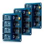 kwmobile 3X Module de Relais 4 canaux - Lot de modules 5V - Carte avec optocoupleur pour microcontrôleur Compatible Arduino Rasp