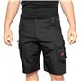 ACE Constructor Plus Short de Travail pour Hommes - Bermuda de Travail avec Poches Cargo & Ceinture Stretch pour l'été - Noir -