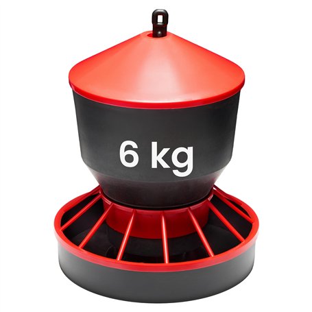 Garronda Mangeoire Poule Antinuisible 6 kg – Distributeur de Graines Volaille avec Couvercle et Poignée – Mangeoire Élevage pour