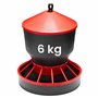 Garronda Mangeoire Poule Antinuisible 6 kg – Distributeur de Graines Volaille avec Couvercle et Poignée – Mangeoire Élevage pour