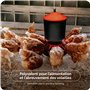 Garronda Mangeoire Poule Antinuisible 6 kg – Distributeur de Graines Volaille avec Couvercle et Poignée – Mangeoire Élevage pour