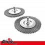 Lot de 2 brosses à joints en métal de rechange - Pour brosse à joints Grizzly Tools EFB 400 401 402 403 404 - Convient pour AFB 