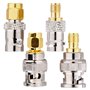 kwmobile 4X Adaptateur SMA BNC - Kit avec Connecteur Coaxial Mâle et Femelle pour Fiche Antenne Scanner Radio Wi-FI