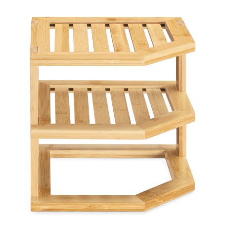 Navaris Étagère de Cuisine en Bambou – Meuble 3 Niveaux 25