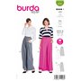 Burda Style Patron de couture pour femme #5751 Pantalon large avec poches et fermoir Taille 36-48