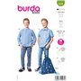Burda kids Patron de couture pour garçon #9209 Chemise avec col montant et chemise à manches courtes avec poche poitrine Taille